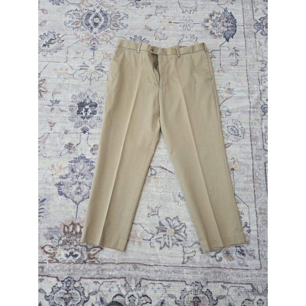 #482 Perry Ellis Portfolio men's 38x29 100% Cotton chinos dress pants tan